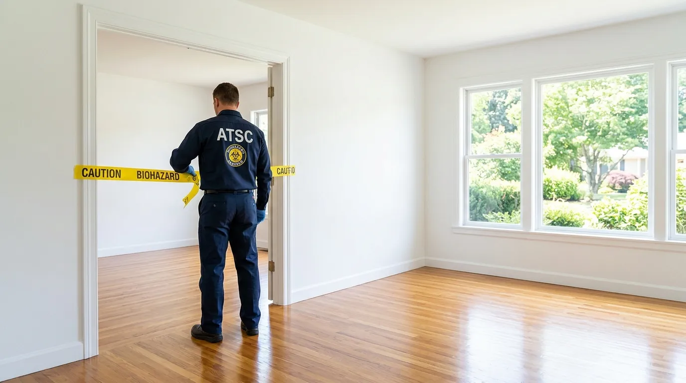Certified biohazard cleanup crew performing Decomposition Cleanup in Croydon